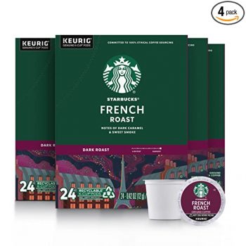?96-Count (4 X 24ct) Starbucks French Dark Roast K-Cup Coffee Pods $38.23 (Reg $55)