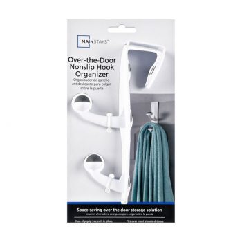 Mainstays Over The Door Polishing Non-Slip 2 Hook Organizer For $1.97