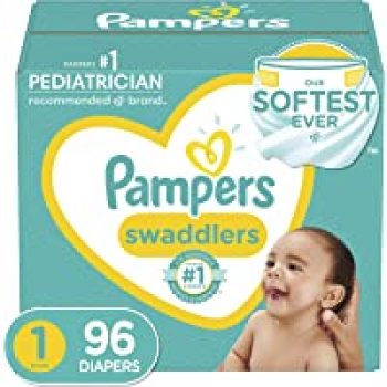 96CT Pampers Swaddlers Disposable Baby Diapers Size-1