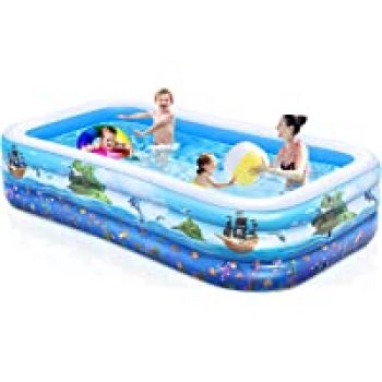 IBaseToy Giant Rectangle Blowup Inflatable Kiddie Pool for $14.00( was $69.99 )