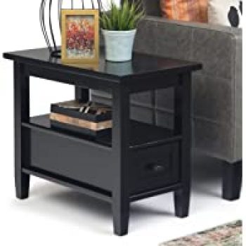 SIMPLIHOME Warm Shaker SOLID WOOD 14 inch Rectangle Table