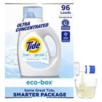 Tide Free and Gentle Eco-Box Laundry Detergent Liquid Soap
