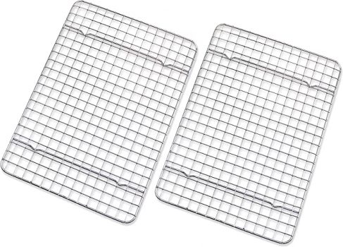 Set Of 2 Checkered Chef Steel Grid Wire Cooling Rack For $10.99 (Was $19.99) + Free Prime Shipping