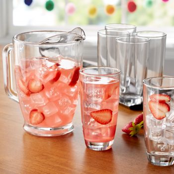 Mainstays 7-Piece Clear Glass Pitcher And Drinkware Tumbler Set ONLY $15.99