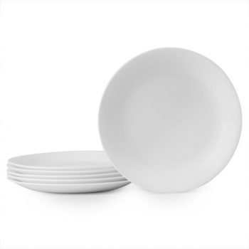 Corelle Classic Winter Frost White 8.5″ Lunch Plate, Set Of 6 For $19.94