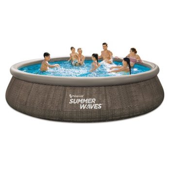 Summer Waves 15 Ft Dark Double Rattan Quick Set Pool For $199 (Was $232.17) Shipped.