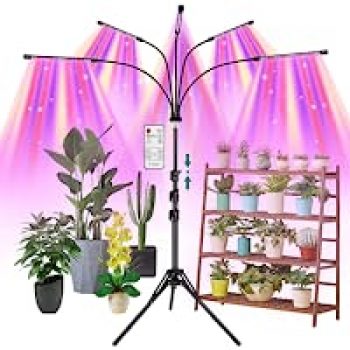 Amazon: AMBOR Grow Lights for Indoor Plants with Stand for $39.99( was $69.99 )