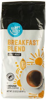 Amazon Brand Happy Belly Breakfast Blend Ground Coffee 32oz