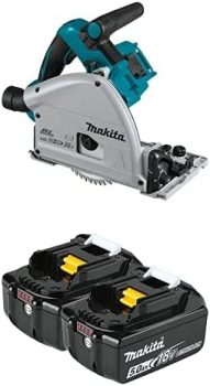 Makita 18V X2 LXT Li-Ion 6-1/2-in Plunge Circular Saw + 2 5.0Ah Battery