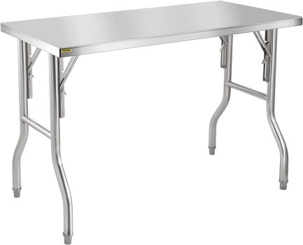 Vevor Commercial Worktable Workstation 48×24-in Folding Prep Table