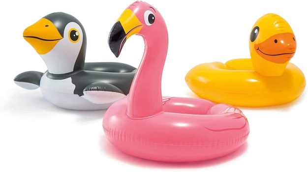 3 Pack Intex 43234-2327 Animal Head Split Ring Pool Floats