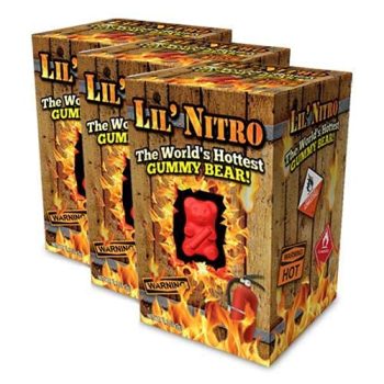 GiftWorld Lil Nitro Gummy Bear Hot & Spicy Candy 3-Pack