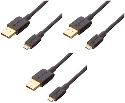 3-Pack Amazon Basics USB 2.0 A-Male to Micro B Cable 3-feet