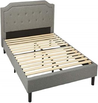 ZINUS Kellen Upholstered Scalloped Platform Bed Frame Full