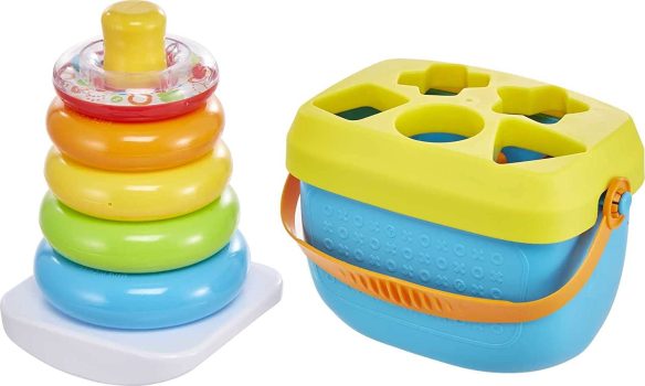 Fisher-Price Baby Toy Gift Set w/Rock-a-Stack Ring Stacking Toy