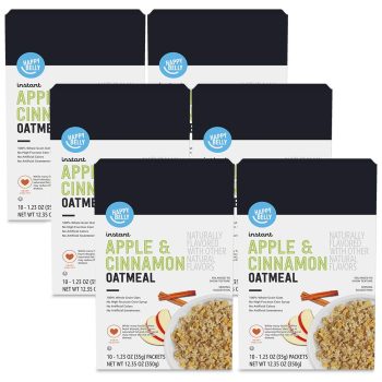 Happy Belly Instant Oatmeal Apples & Cinnamon 60Ct