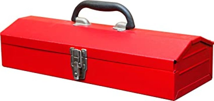 BIG RED TB102 Torin 16-in Hip Roof Style Portable Steel Tool Box