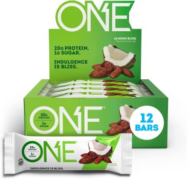 12-Pack ONE Almond Bliss Gluten Free Protein Bars 2.12oz