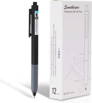 12PK SmootherPro Premium Retractable Rolling Ball Gel Pens