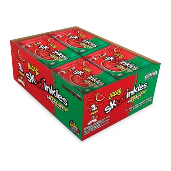 12-Pk Lucas Salsagheti Watermelon Flavored Hot Candy Strips 0.84 Oz