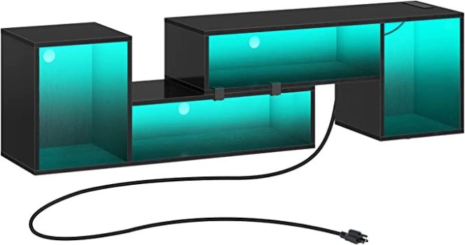 Rolanstar TV Stand Deformable TV Stand w/LED Strip