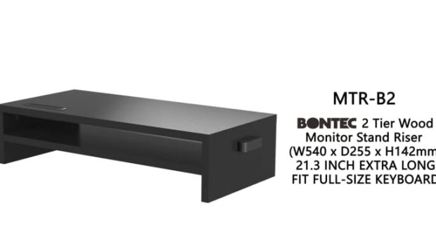 Ergo Tab Monitor Riser Wood 2 Tiers Desk Organizer Stand