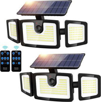 2 iMaihom Outdoor 2500LM 202 LED Security Solar Flood Lights