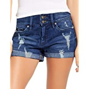 Amazon.com: luvamia Women’s Ripped Denim Jean Shorts for $9.44( was $33.99 )