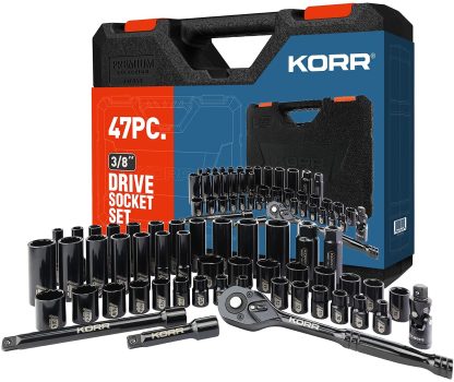 KORR Tools KSS003 47PC 3/8 inch Impact Socket Set