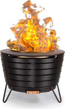 TIKI Brand 25-Inch Stainless Steel Smokeless Fire Pit