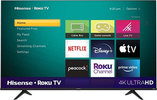Hisense 55R6G 55-Inch Class R6 4K UHD Roku Smart TV w/Alexa