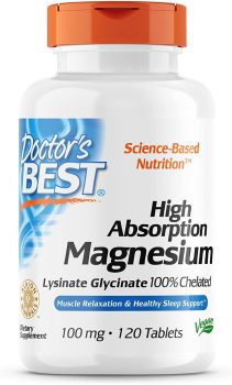 Doctor’s Best High Absorption Magnesium Glycinate Lysinate 120Ct