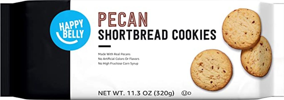 Happy Belly Pecan Shortbread Cookies, 11.3 Ounce