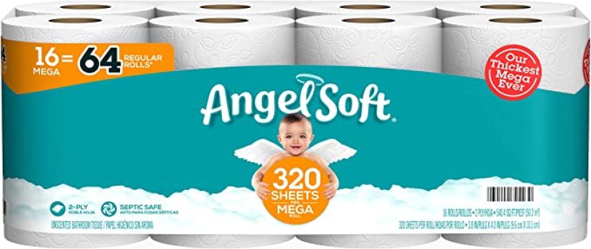 Angel Soft Toilet Paper, 16 Mega Rolls