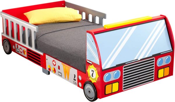 KidKraft Fire Truck Wooden Toddler Bed