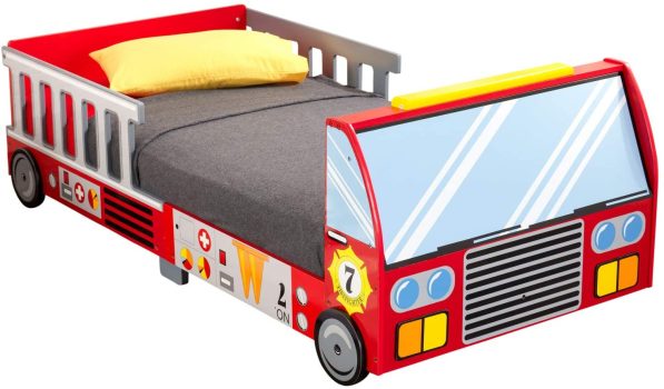 KidKraft Fire Truck Wooden Toddler Bed