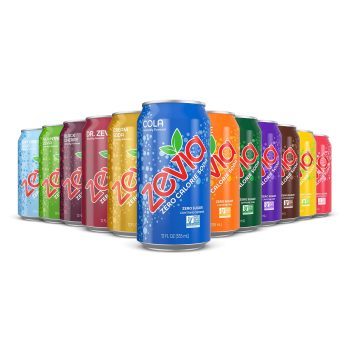 24Pk Zevia Zero Calorie Soda Rainbow Variety Pack 12-Oz Cans