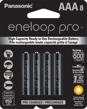 Panasonic Eneloop Pro AAA Ni-MH Pre-Charged Rechargeable Batteries 8ct