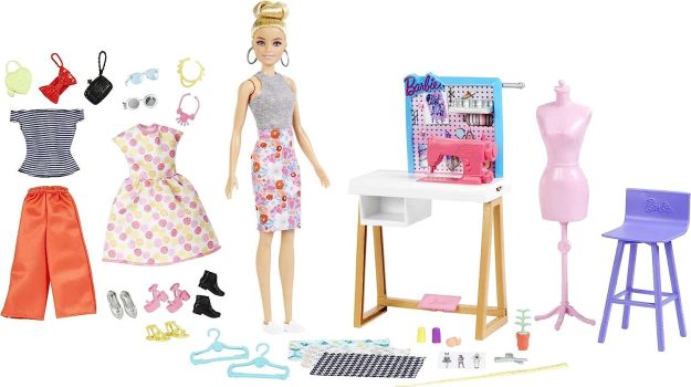 Barbie Fashion Designer Doll w/25+ Design & Fashion Accessories