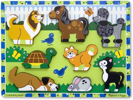 Melissa & Doug Pets Wooden Chunky Puzzle 8 pcs