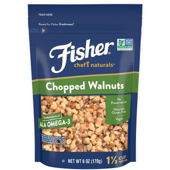 Fisher Chefs Naturals Chopped Walnuts, Raw, Unsalted 6-Oz