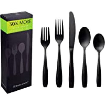 Amazon.com: Radley & Stowe 20-Piece Matte Black Silverware Set for $17.99( was $22.99 )