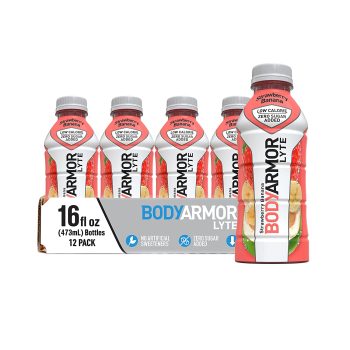 12-Pk BodyArmor LYTE Sports Drink Low-Calorie, Strawberry Banana