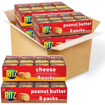 32PK RITZ Peanut Butter & Cheese Sandwich Crackers, Variety Pack