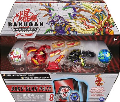 4-Pack Bakugan Baku-Gear Collectible Action Figures