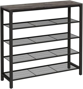 VASAGLE INDESTIC Shoe Rack w/4 Mesh Shelves