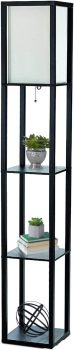 Simple Designs Home Etagere Organizer Shelf Floor Lamp