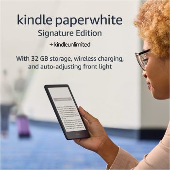 Kindle Paperwhite Signature Edition 32GB 6.8-in E-reader + 3Mo Kindle Unlimited