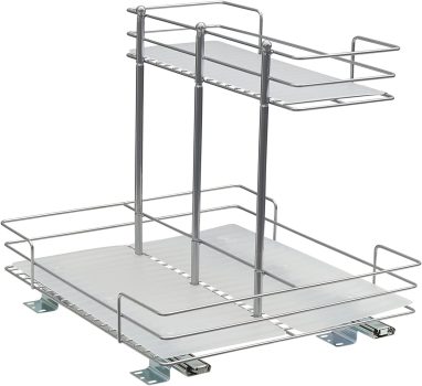 Household Essentials Glidez 2-Tier Sliding Pantry Organizer