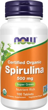 100-Count Now Foods Organic Spirulina Tablets